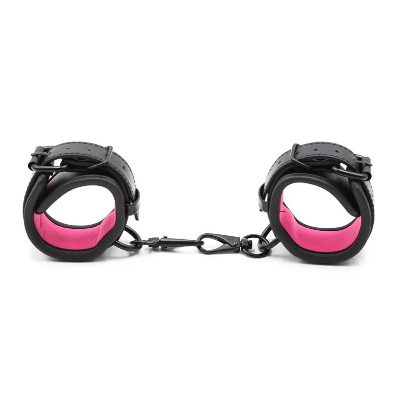 Sex Toys Adjustable Leather Handcuffs for Sex Toys for Woman Couples Hang Buckle Link Bdsm Bondage Restraints Exotic Accessories