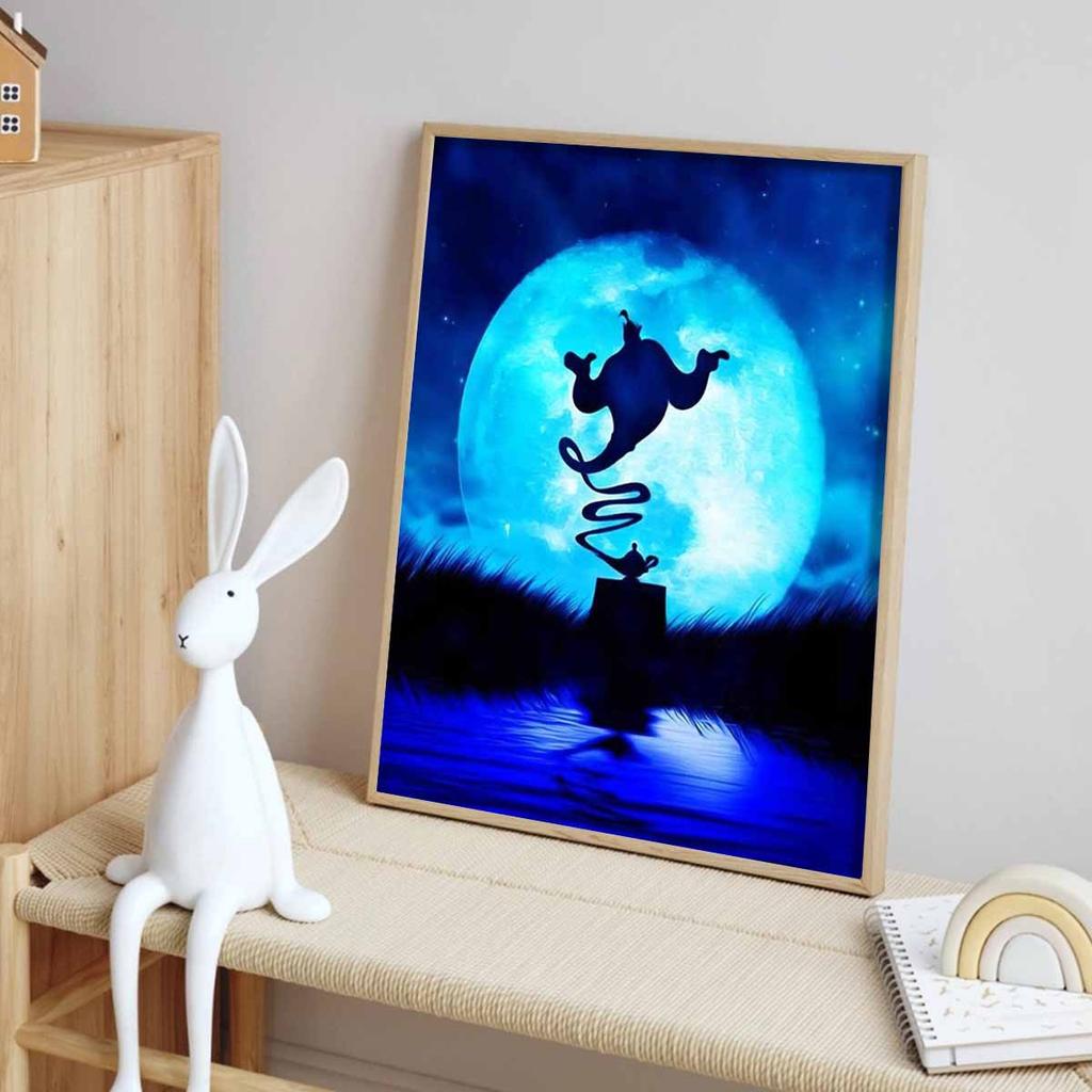 Full Round Diamond Painting Aladdin's Magic Lamp Art Rhinestone Picture Mosaic DIY 5D Cross Stitch Embroidery Home Decoration