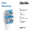 UUSMILE Soft Bristle Electric Toothbrush Replacement Heads (4-Pack) CN plug (adapter included)