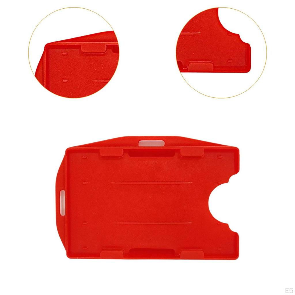 10 Pieces Double Sided ID Card Holder Heavy Duty Open Face for Lanyard Events