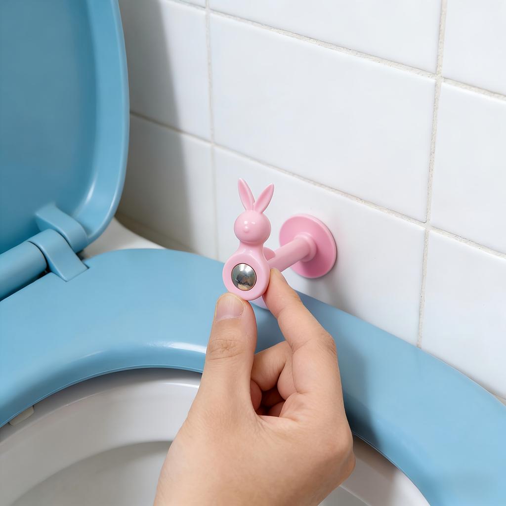 Toilettendeckelhalter Anti-Fall-Haken Toilettenringständer Befestigungsvorrichtung Stabil Nicht Herunterfallend Klemme Bule Haushaltsreinigung