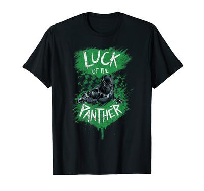 Marvel Black Panther Panther's Luck Shamrock T-Shirt