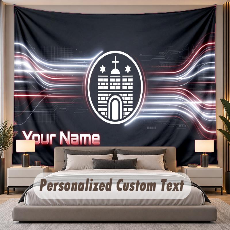 Custom Name Text Tapestry FC St. Pauli Personalized Polyester Wall Tapestry For Bedroom And Room