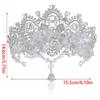 Crystals Bridal Headband with Forehead Chain Adjustable Wedding Crown/Ear Hangers Jewelry for Photography and Ceremony