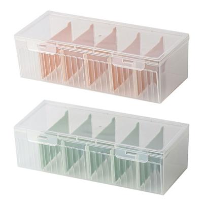 Scomparti Regolabili Organizer Trasparente per Carte Coperchio Protettivo e Sezioni Personalizzabili per Organizzare Flashcard Biglietti da Visita