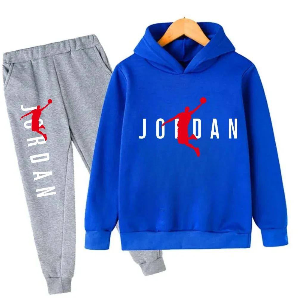 TZWYAutumn Warm Slam Dunk Master Pattern Printed Children Set Hoodie+Pant Suit 2pcs Set Kids Boy Girl Fashion Clothing Tracksuits