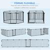 Fireplace Safety Barrier, Foldable Modular Dog Playpen Enclosure 8 Panels with Door, No Drilling