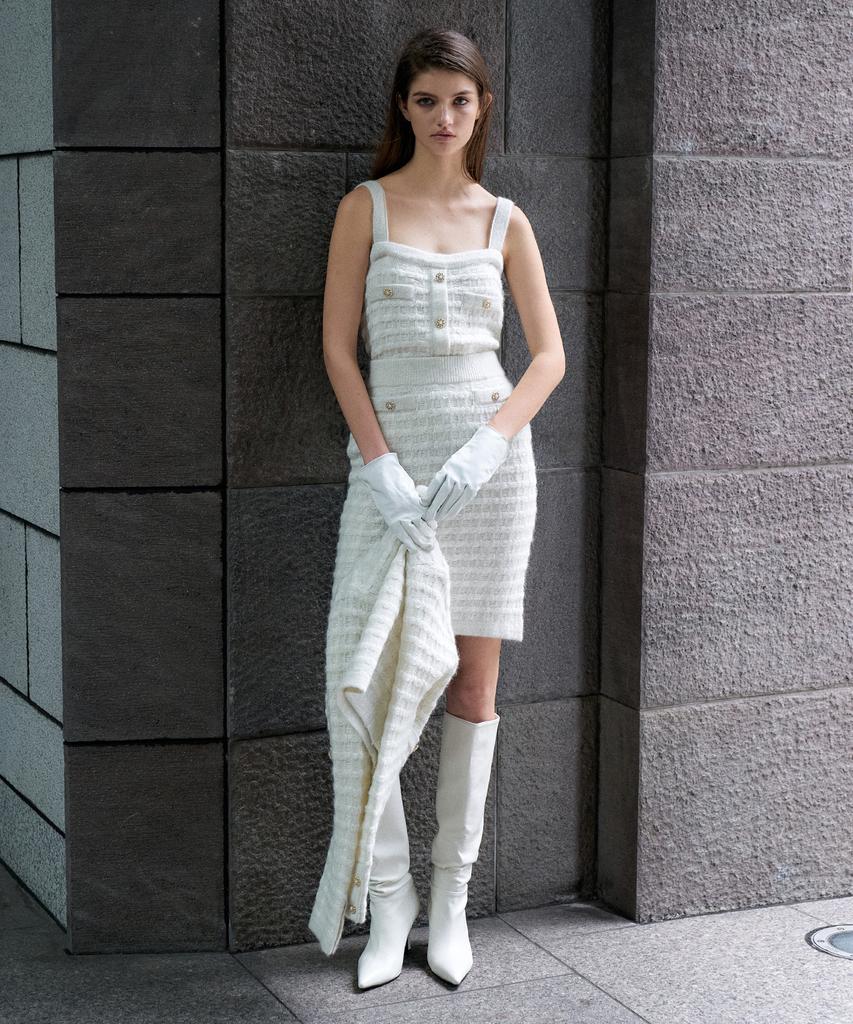 RENEJ Tweed Sleeveless Knit