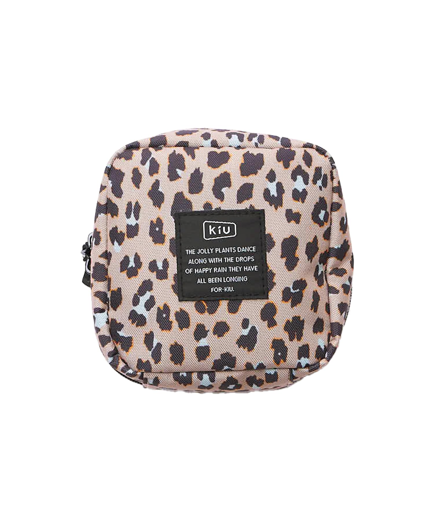 KiU Water Repellent Square Pouch perfect for and everyday and cute Leopard - Waterproof, water-repellent, makeup, cosmetics, gadgets, travel, use.