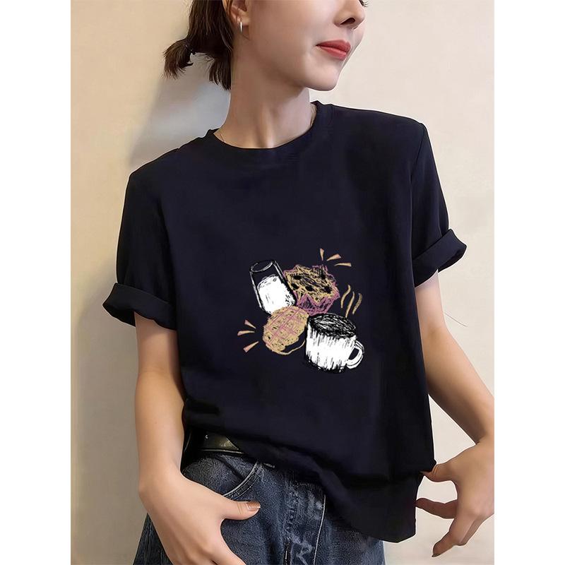 

Women s Deep Gray Short-Sleeve Brushed T-Shirt - Fashionable, Age-Reducing, Summer Commute Essential XL