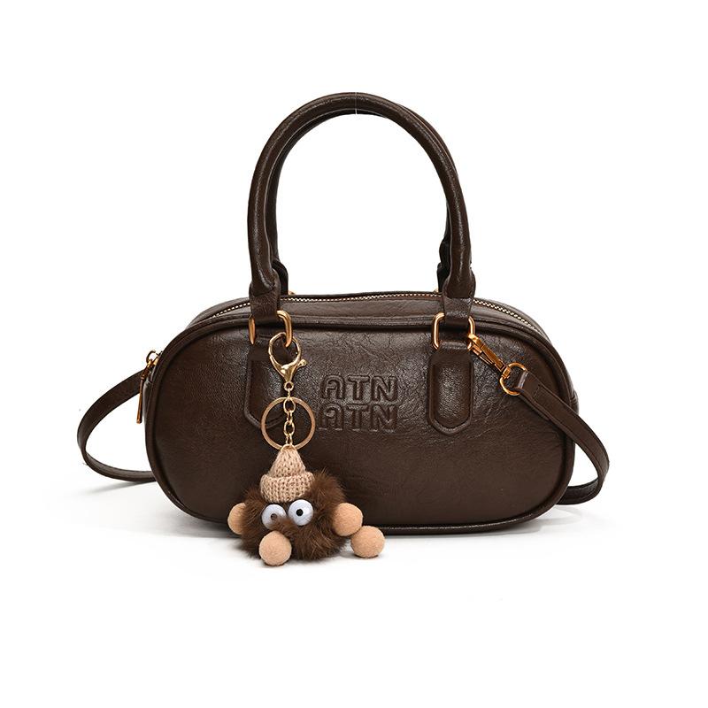 Niche Design Retro Maillard Portable Small Bag Women's 2025 New Korean Fashion Textured Shoulder Messenger Bag