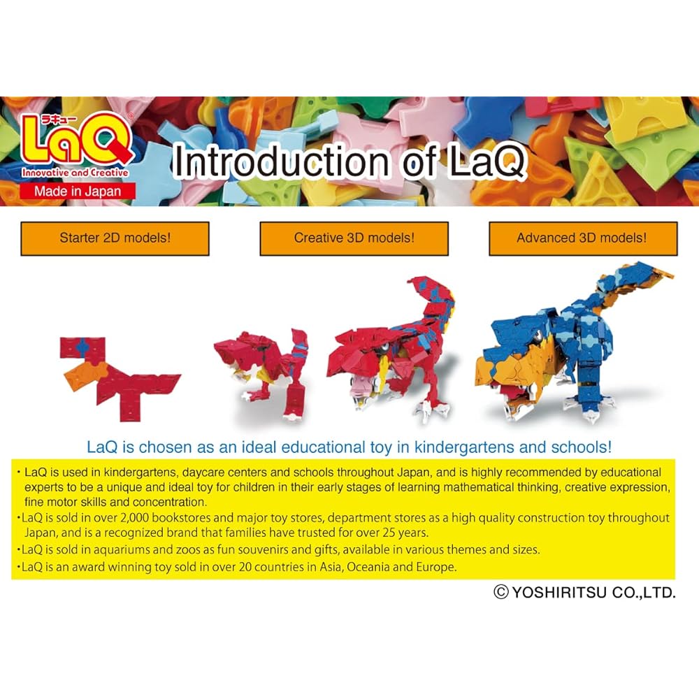 Yoshiritsu LaQ Basic Educational Toy Building Blocks 400 Pieces First Set