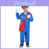 Postbote Cosplay Kostüm für Kinder aus weichem Polyesterstoff für Halloween und Mottopartys