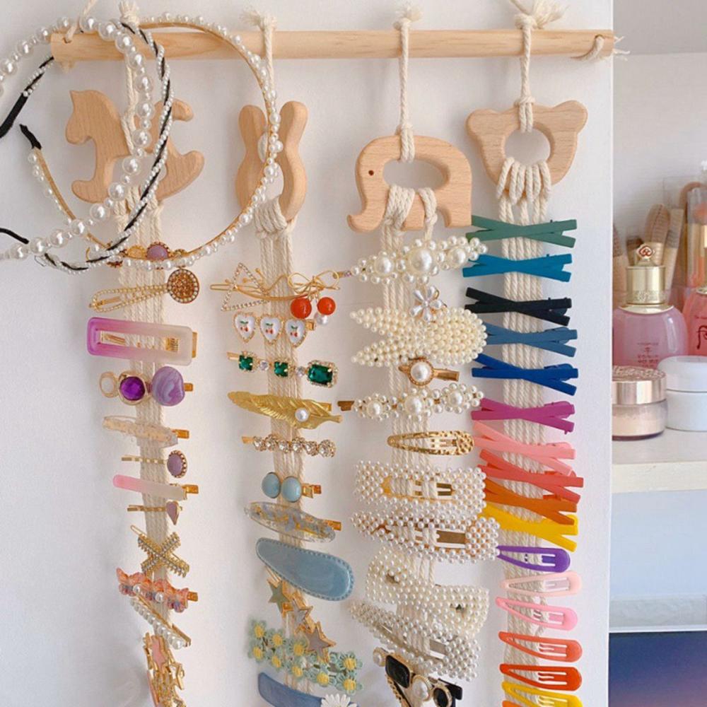 Sturdy Wooden Hair Clips Storage Holder Hairpin Organizer Hair Bow Holder Hair Clips Hanger