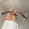 Oversized Cat Eye Eyeglasses Fashion Vintage Blue Light Blocking Eyewear  Trendy Non-prescription Glasses for Women