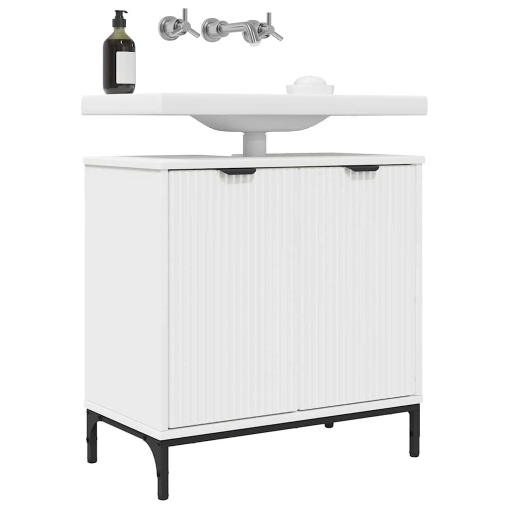 Bathroom Vanity Cabinet with Door White 60.5 x 33.5 x 61 cm