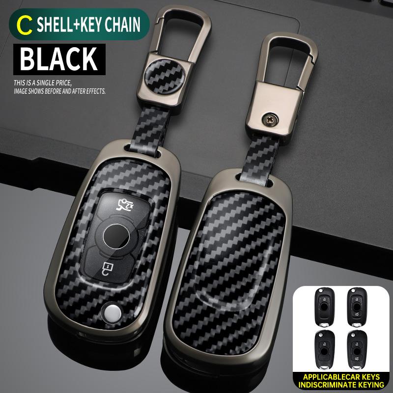Zinc Alloy Auto Flip Key Fob Cover Case Housing Key Ring Fit For Buick Verano Encore Gx Gl6 - Fit For Opel Vauxhall Astra K Corsa E