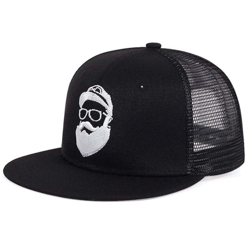 

[Lopis] cap men s 56~60cm hat snapback large size Deeper baseball Stylish logo sunshade size adjustable (JP, alphabet, Free Size, Black (mesh))
