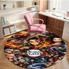 Demon Slayer Print Round Rug, Washable Floor Carpet, For Entryway Dorm Laundry Room Office Study, Home Decor Birthday Christmas Gift