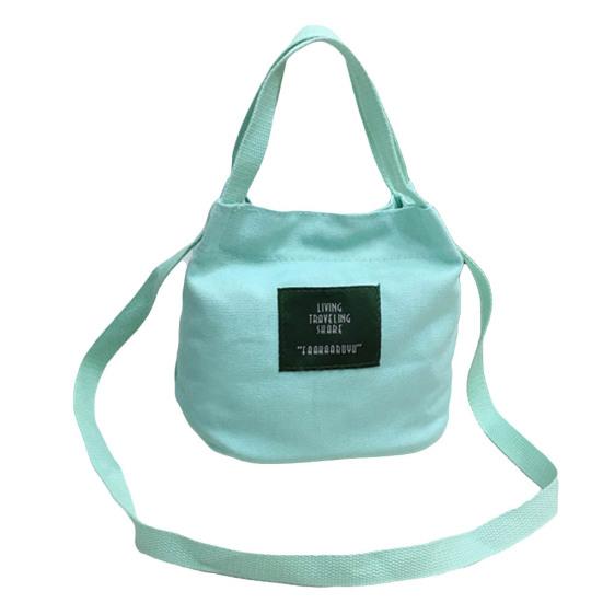 Einfarbige, lässige Damen-Segeltuch-Umhängetasche im Freien