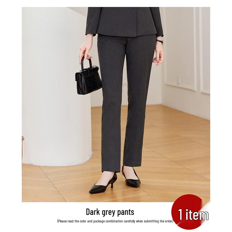 Women's Navy Blue Workwear Shirt and Suit Set for Post Office Bank Employees