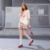 UNIFREE 2026 Summer Tie-Dye Mushroom Print Loose T-Shirt