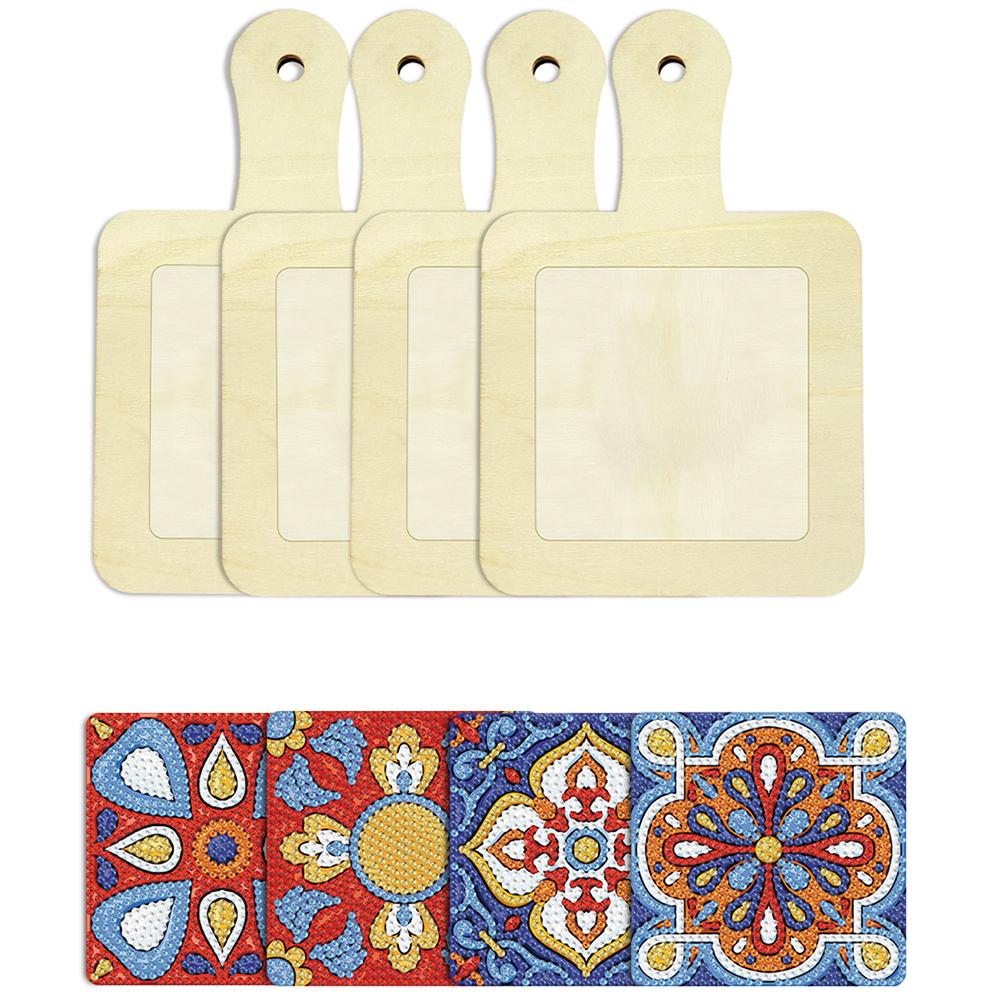 

4 шт. Рождественская серия Алмазная живопись Подставки под тарелки Алмазная мозаика Подставки под тарелки Круглые Алмазная живопись Подставки под тарелки для обеденного стола