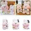 Adorable Plush Bunny Toy With Flower And Bowtie Decorations
