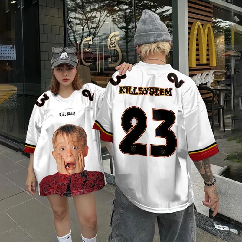 Short Sleeved T-shirt Men's Fashion New T-shirt Short Sleeved Top Summer Casual Loose Hip-hop Round Neck Clothing