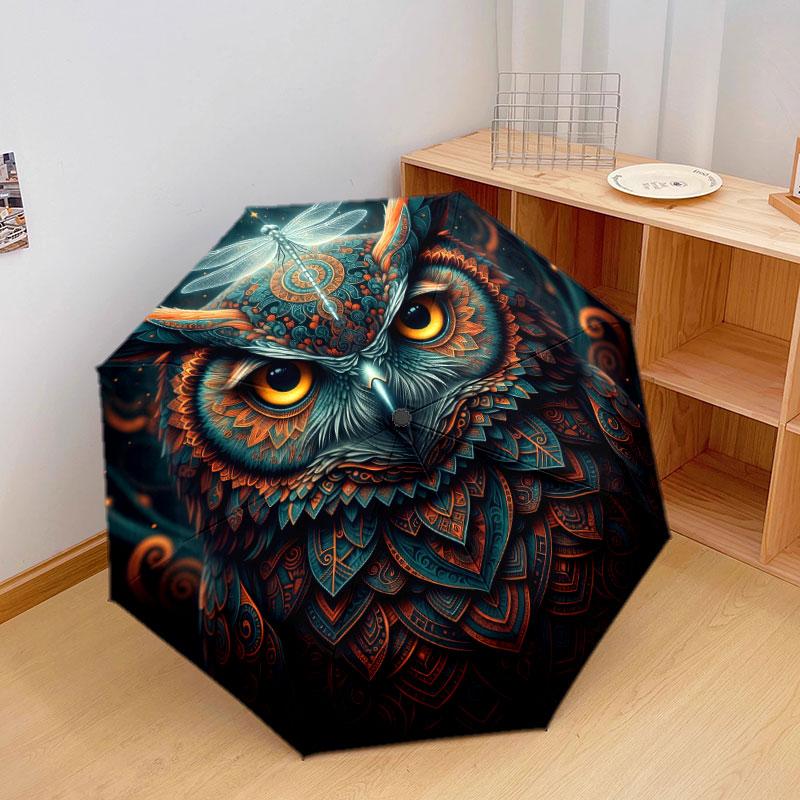 Mayan-styleanimals Pattern Pattern New Style Umbrella, 1 Piece Automatic Folding Umbrella, Portable Travel Umbrella, Outdoor Umbrella, Birthday Gift