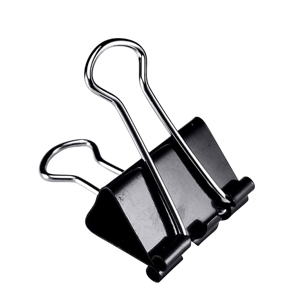 lingzaling 25mm Double Clips Black Pack of 20