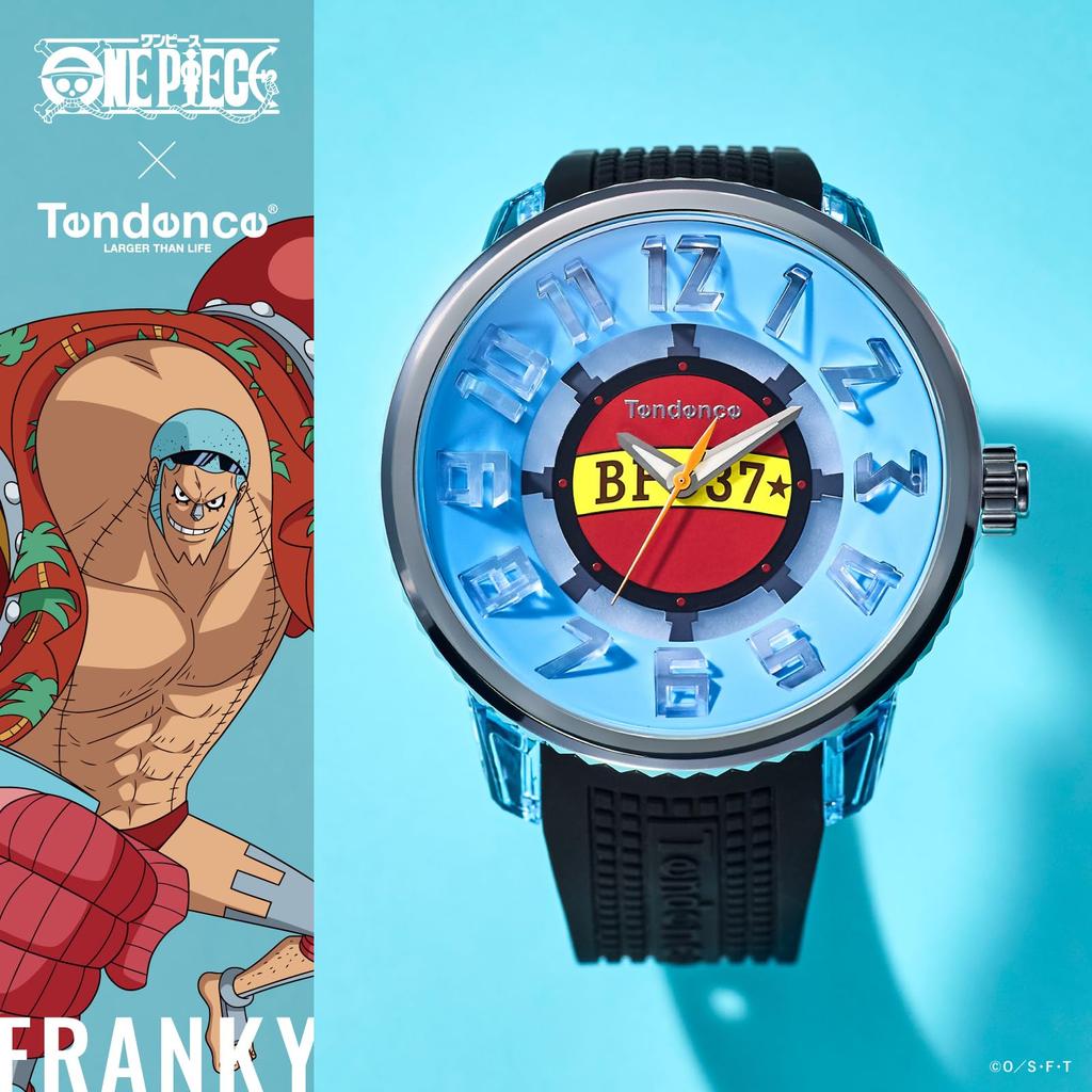 ONE PIECE Collaboration Watch Franky Model Quartz 10 ATM Water Resistant Mineral Glass Blue Dial TY532028 Unisex [TENDENCE] [Authentic]