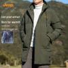JEEP Men's Hooded Mid-Length Padded Winter Jacket