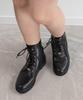 Randa Monogram Part KC34226 2-Way Lace-Up Boots, Black,