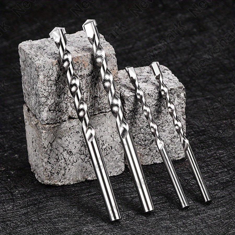 1 Set Multi Functional Concrete Wall Cement Brick Drill Bits Alloy Impact Drill Bits Straight Shank Construction Drill Bits