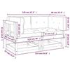 VidaXL Canapés d'angle avec coussins 2 pcs blanc bois de pin massif, canapé de jardin, canapé d'extérieur, canapé de patio, 825451