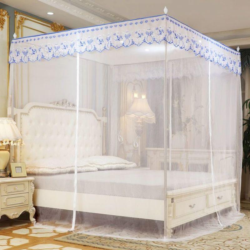 Encrypted Zipper Mosquito Net for 1.2m-2m Beds, Three-Door Design