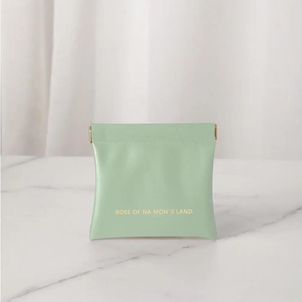 Storage Bag with Automatic Closing Function Wired Headphone Storage Bag PU Coin Purse Mini Portable Lipstick and Makeup Bag
