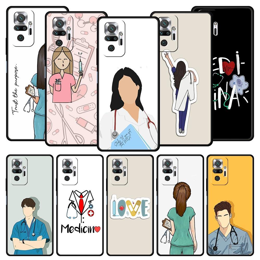 Phone Case For Xiaomi Redmi Note 14 13 12 5G 11 10 Pro Plus 4G 9S 9 14C 13C 12C 10C 9C 9A Cover Doctor Nurse Medical Medicine