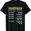 Handyman Hourly Rate Price Chart For A Handman Dad T-Shirt