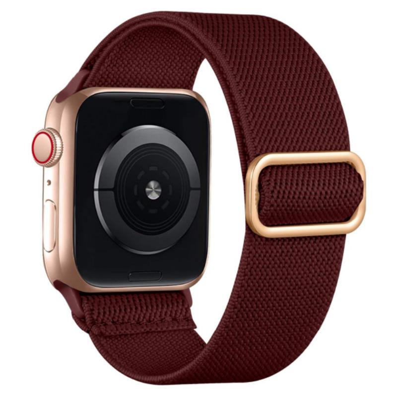 Braided Nylon Apple Smart Watch Strap with Adjustable Slide Buckle for All Series