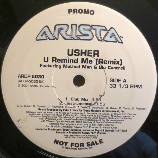 

12inch Record USHER - U Remind Me (Remix) ARDP5030 Arista 2001 US Soul/Funk Used