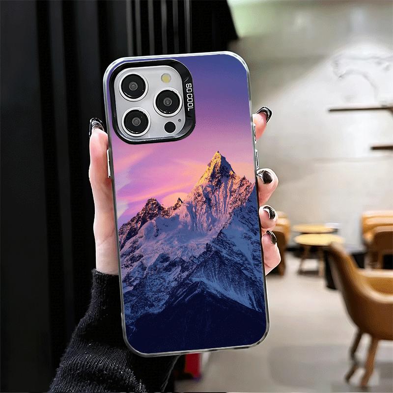 Mountain Peaks Landscape Soft Phone Case for iPhone 15 16 17 Pro Max 17Air 16E 14 Plus 13 12 Mini Shockproof Cover Back Shell