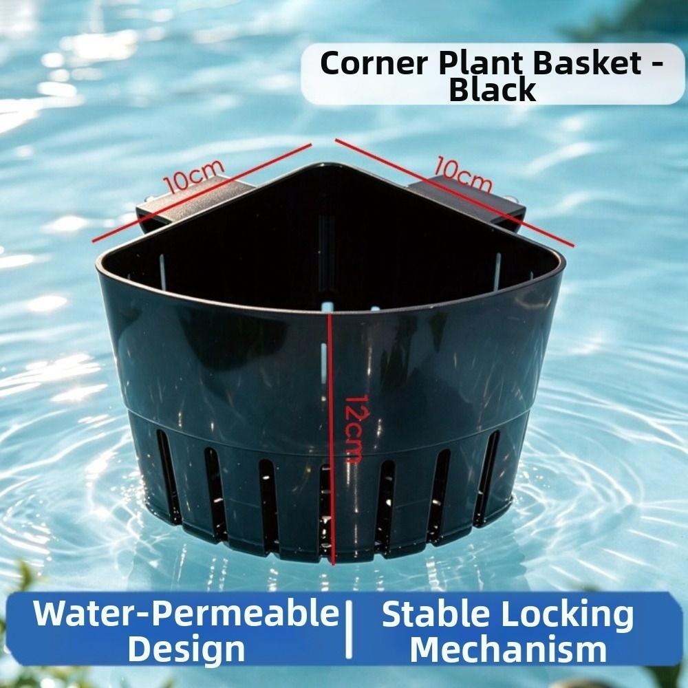 Plastic Fish Tank Planter Slotted Corner Plant Basket Hydroponic Plant Holder Hydroponic Planting