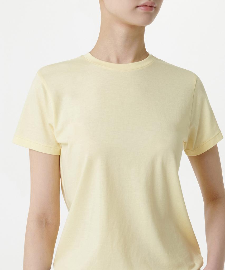 MUSINSA STANDARD WOMAN Women'S Modal Blend Basic Crew Neck T-Shirt [Lemon]