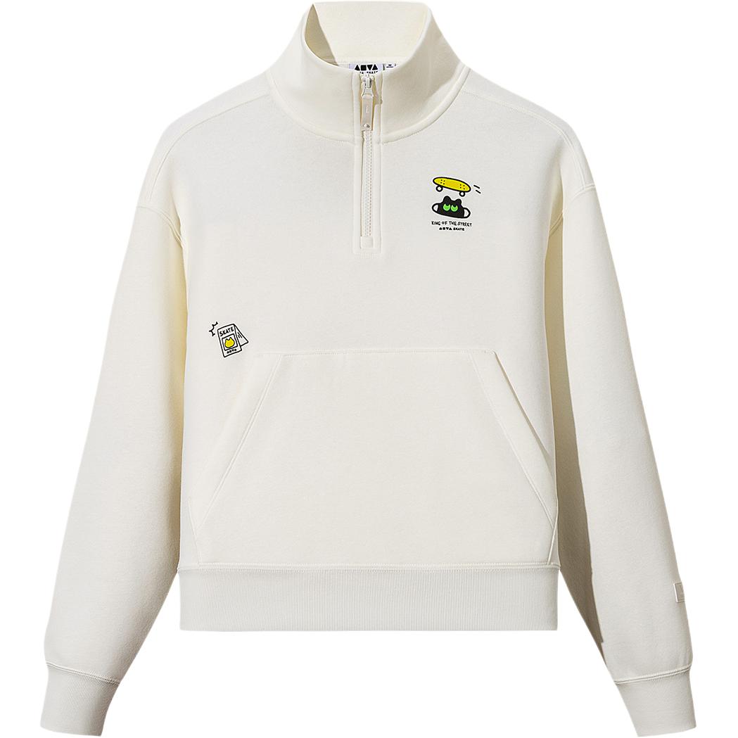 

Anta Свободный повседневный флисовый пуловер со стойкой, универсальная толстовка с надписью, женские топы 162548718N-1 S