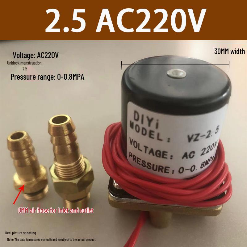 MIG/MAG & TIG Welder Solenoid: 220V, 12V Electromagnetic Gas Valve, 24V Electric Valve, 36V Argon Valve with Retaining Clip, 1.5