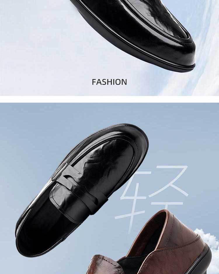 Men's Spring & Summer Leather Loafers: British Formal & Casual Slip-On Shoes