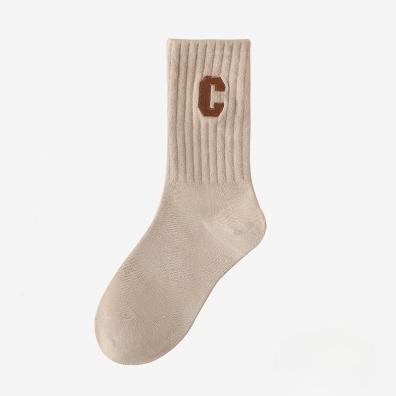Women In Autumn and Winter with Velvet and Thick Warm Hair Ring Sports Long Socks