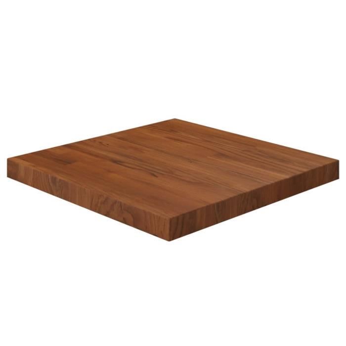 343075 vidaXL Square Table Top Dark Brown 50x50x4cm Treated Oak Wood